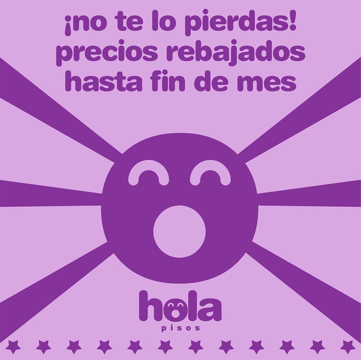 Hola Pisos post: “¡No te lo pierdas! Precios rebajados hasta fin de mes” (Don’t miss out: prices reduced until the end of the month)