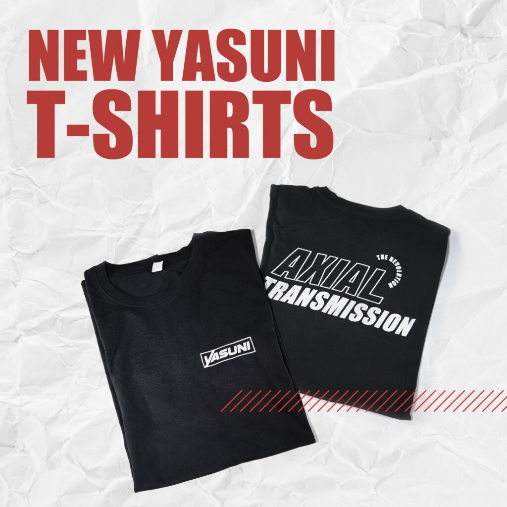 Campaña de las camisetas Yasuni, con la camiseta Axial Transmission sobre papel arrugado